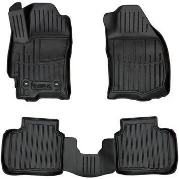 Dywaniki gumowe z bokiem zestaw 4 szt Ford Mondeo 2000 - 2007 (III) czarny SOVA-PL