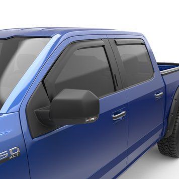 Window Deflectors 4 pcs set Ford F-150 2015 - 2025 Dark Matte Extended Cab EGR 573475