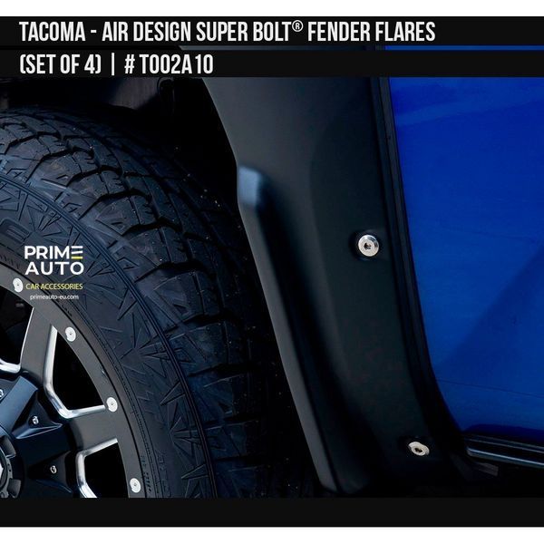 Fender Flares Toyota Tacoma 2016-2025 black AIR DESIGN TO02A10