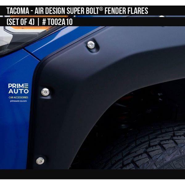 Fender Flares Toyota Tacoma 2016-2025 black AIR DESIGN TO02A10