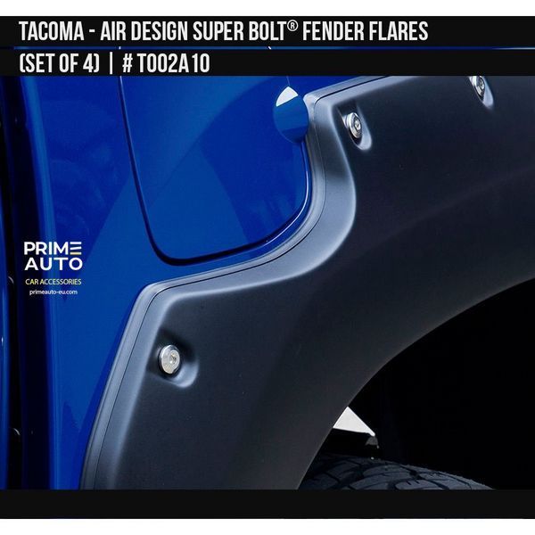 Fender Flares Toyota Tacoma 2016-2025 black AIR DESIGN TO02A10