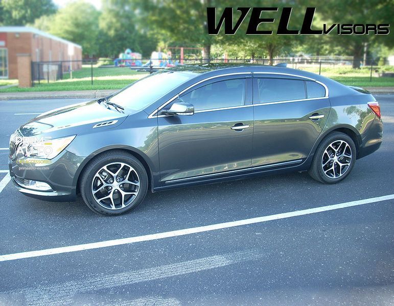 Owiewki do szyb samochodowych num 4 szt z chromowaną odlewanie Buick LaCrosse 2010 - 2016 Wellvisors 3-847BU005