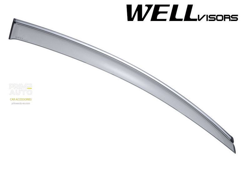 Дефлекторы окон к-т 4 шт с хромированным молдингом Audi Q7 2007 - 2015 Wellvisors 3-847AU002 3-847AU002 фото