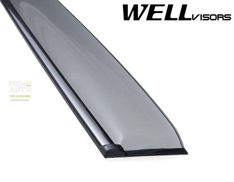 Дефлекторы окон к-т 4 шт с хромированным молдингом Audi Q7 2007 - 2015 Wellvisors 3-847AU002 3-847AU002 фото