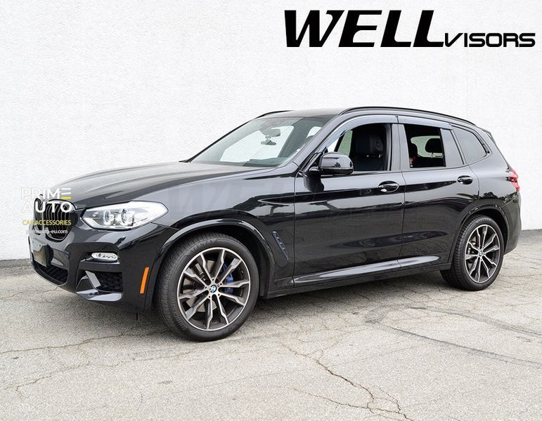 Дефлекторы окон к-т 4 шт с черным хромированным молдингом BMW X1 2018 - 2025 Wellvisors 3-847BM017 3-847BM017 фото