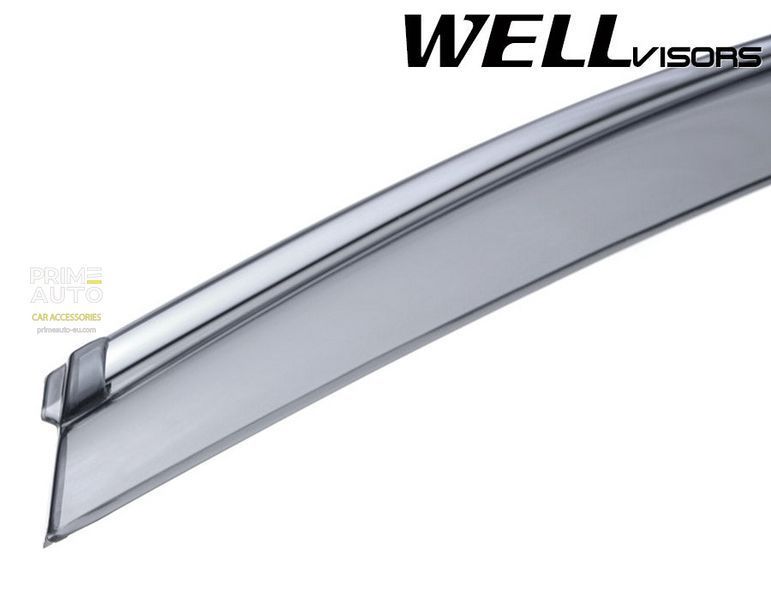 Дефлекторы окон к-т 4 шт с хромированным молдингом Audi Q7 2007 - 2015 Wellvisors 3-847AU002 3-847AU002 фото