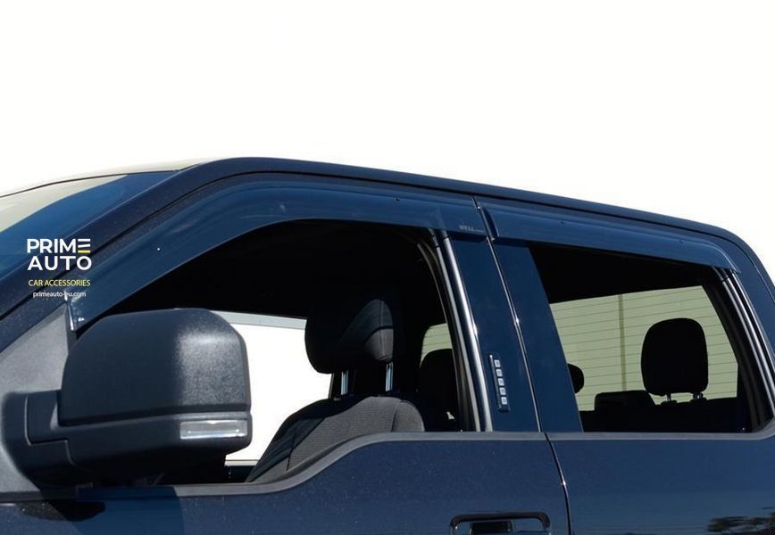 Дефлекторы окон к-т 4 шт Premium серия Ford F150/Raptor 2015 - 2020 Crew Cab Wellvisors 3-847FD015 3-847FD015 фото