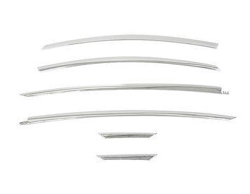 Window Deflectors 6pcs Set Full Chrome Tesla Model S 2012-2022 Wellvisors 3-847TE003