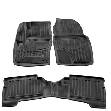 Dywaniki gumowe z bokiem zestaw 4 szt Ford C-Max hybrid 2010 - 2019 czarny 5007234 SOVA-PL