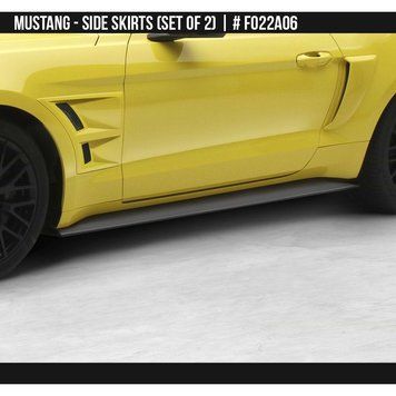 Fustele laterale SET Ford Mustang 2015-2025 negru AIR DESIGN FO22A06