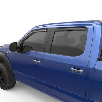 Window Deflectors 4 pcs set Ford F-150 2015 - 2023 Dark Gloss Crew Cab EGR 573491