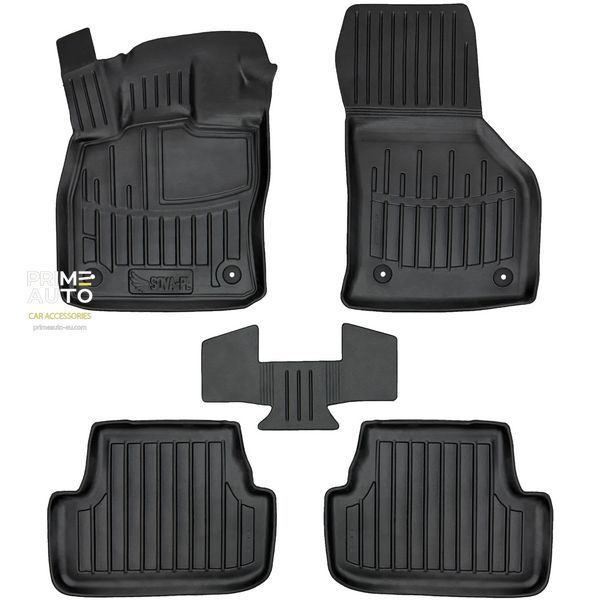 Dywaniki gumowe z bokiem zestaw 5 szt Audi A3 2020 + (8Y) czarny SOVA-PL