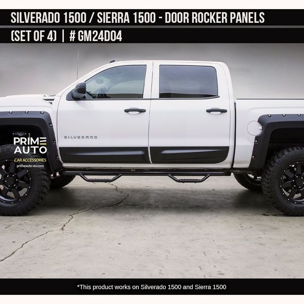 Молдинги боковые Chevrolet Silverado 1500 2014-2018 черный AIR DESIGN GM24D04 GM24D04 фото