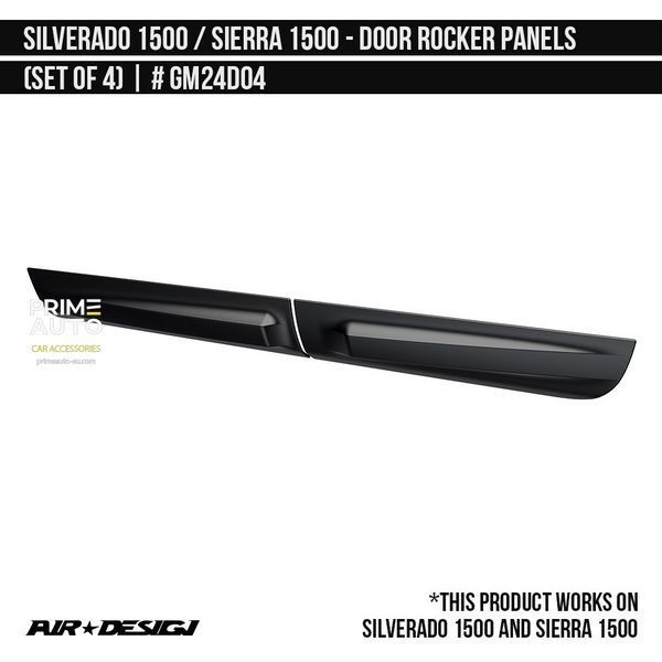 Молдинги боковые Chevrolet Silverado 1500 2014-2018 черный AIR DESIGN GM24D04 GM24D04 фото