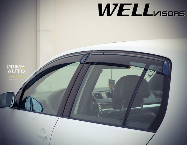 Owiewki do szyb samochodowych num 4 szt Premium seria Volkswagen Golf 2006 - 2009 Hatchback Wellvisors 3-847VW007
