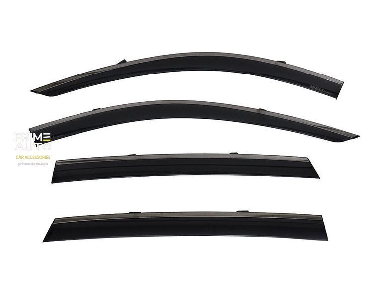 Owiewki do szyb samochodowych num 4 szt z czarna chromowana listwa Honda Accord 2023 + Sedan Wellvisors 3-847HD049