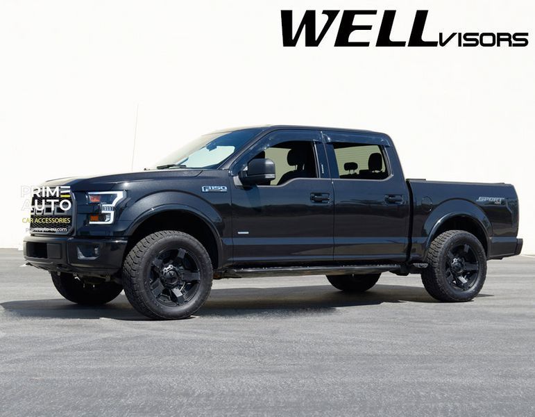 Owiewki do szyb samochodowych num 4 szt Off-Road seria Ford F150/Raptor 2015 - 2020 Crew Cab Wellvisors 3-847FD017