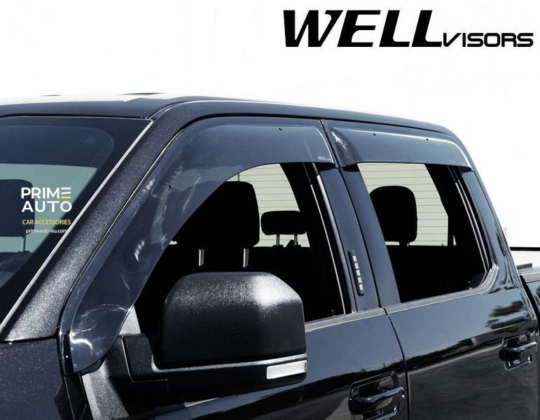 Owiewki do szyb samochodowych num 4 szt Off-Road seria Ford F150/Raptor 2015 - 2020 Crew Cab Wellvisors 3-847FD017