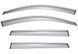Window Deflectors 4pcs Set with Chrome Trim Porsche Cayenne 2011-2018 Wellvisors 3-847PO002