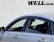 Owiewki do szyb samochodowych num 4 szt z czarna chromowana listwa Honda Accord 2023 + Sedan Wellvisors 3-847HD049