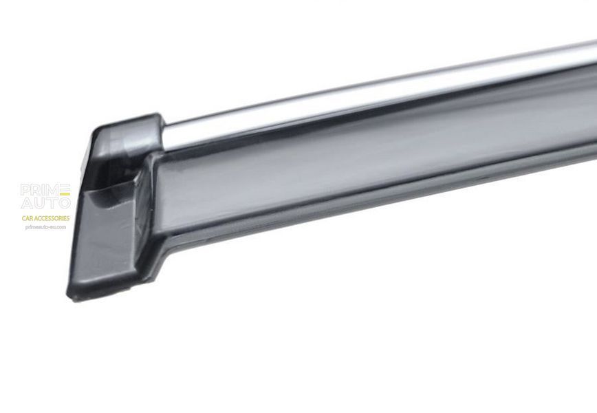 Window Deflectors 4pcs Set with Chrome Trim Porsche Cayenne 2011-2018 Wellvisors 3-847PO002