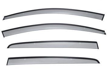 Window Deflectors 4pcs Set With Black Trim Volkswagen Golf 2010-2014 Hatchback Wellvisors 3-847VW008