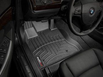 Car Mats 3D Liners Front BMW 5-Series GT 2010 - 2017 Black WeatherTech 443071