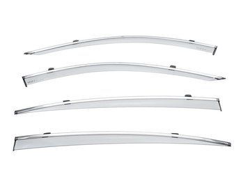 Window Deflectors 4pcs Set with Chrome Trim Cadillac CT5 2020-2025 Sedan Wellvisors 3-847CA012