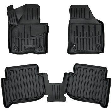 Car Mats with raised edge set 5 pcs Volkswagen Touran 2003 - 2015 (I, II) Black SOVA-PL