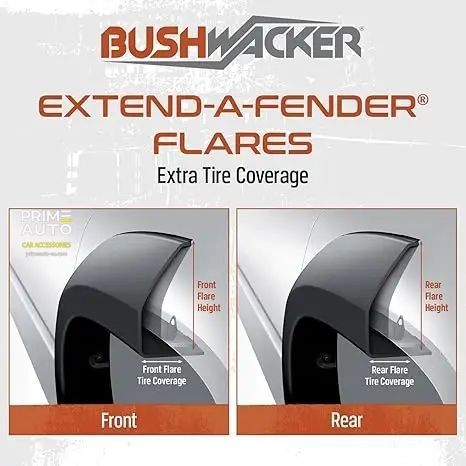 Fender Flares set 4 PCs Ram 1500 2019-2024 Extended-A-style black Bushwacker 50926-02
