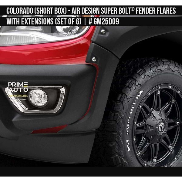 Фендера Chevrolet Colorado 2016-2020 черный AIR DESIGN GM25D09 GM25D09 фото