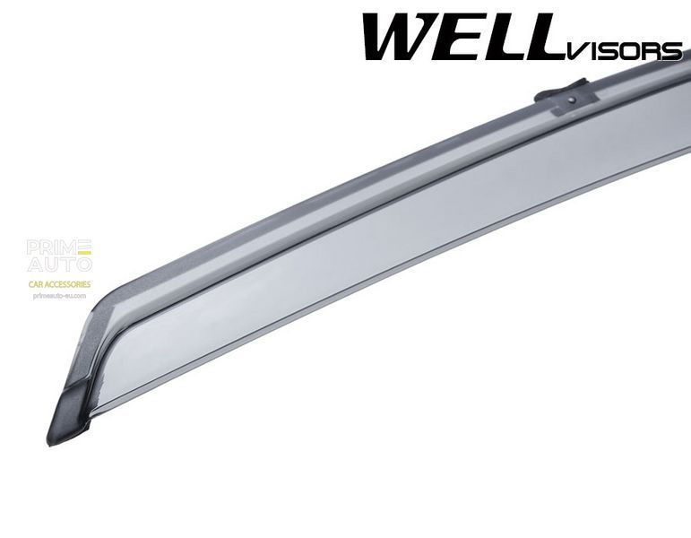 Owiewki do szyb samochodowych num 4 szt Premium seria Mitsubishi Lancer 2008 - 2017 Sedan Wellvisors 3-847MI005