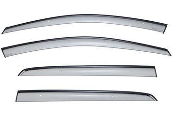 Window Deflectors 4pcs Set With Black Trim Volkswagen Golf 2015-2021 Hatchback Wellvisors 3-847VW009