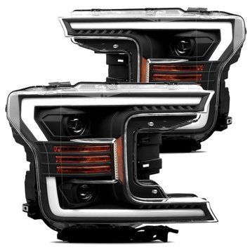 Faruri faţă Ford F-150 2018-2020 LED LUXX series negru AlphaRex 880176