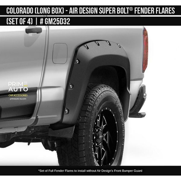 Fender Flares Chevrolet Colorado 2016-2020 black AIR DESIGN GM25D32