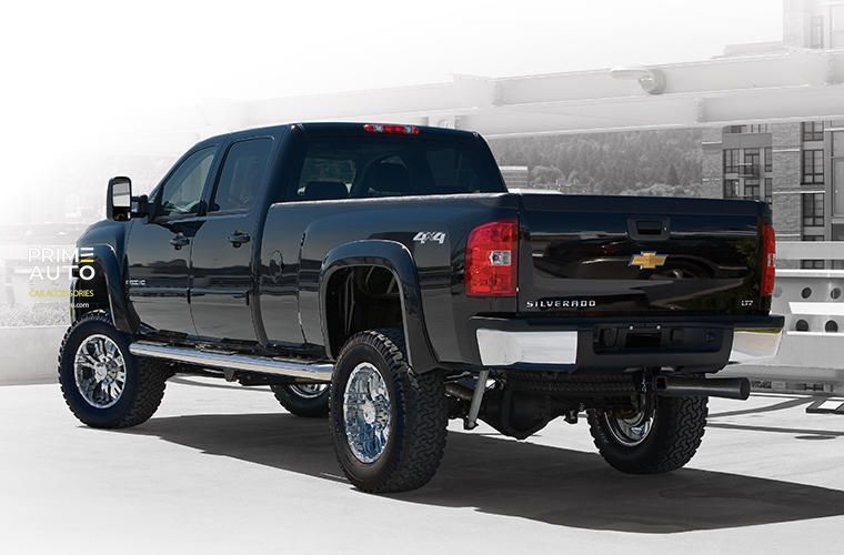 Fender Flares set 4 PCs Chevrolet Silverado 1500/2500 HD 2001-2006 Extended-A-style black Bushwacker 40906-02