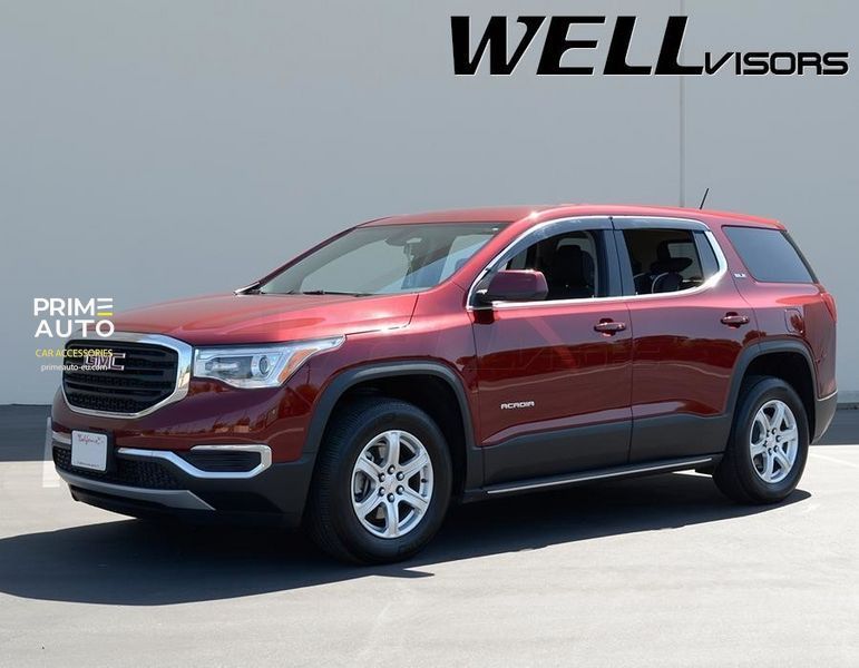 Owiewki do szyb samochodowych num 4 szt z chromowaną odlewanie GMC Acadia 2017 - 2025 Wellvisors 3-847GM002