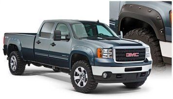 Fender Flares set 4 PCs GMC Sierra 2500/3500 HD 2007-2010 Boss Pocket-style black Bushwacker 40943-02