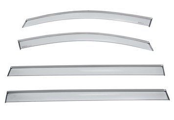 Window Deflectors 4pcs Set With Black Trim Kia Sedona 2015-2021 Wellvisors 3-847KA018