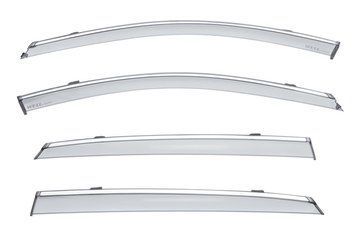 Window Deflectors 4pcs Set with Chrome Trim Cadillac CT6 2016-2020 Sedan Wellvisors 3-847CA005