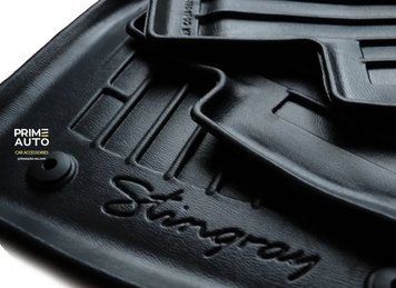 Dywaniki gumowe z bokiem zestaw 4 szt Toyota Yaris 1999 - 2006 czarny 5022584 SOVA-PL