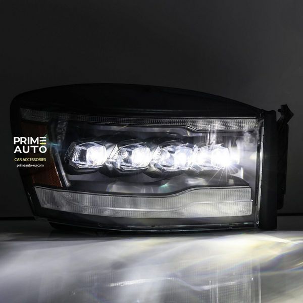 Передні фари RAM/Dodge Ram 1500 Classic 2006-2008 LED NOVA серія колір Alpha-Black AlphaRex 880538 880538 фото