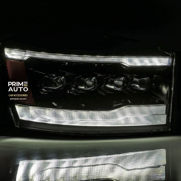 Передні фари RAM/Dodge Ram 1500 Classic 2006-2008 LED NOVA серія колір Alpha-Black AlphaRex 880538 880538 фото