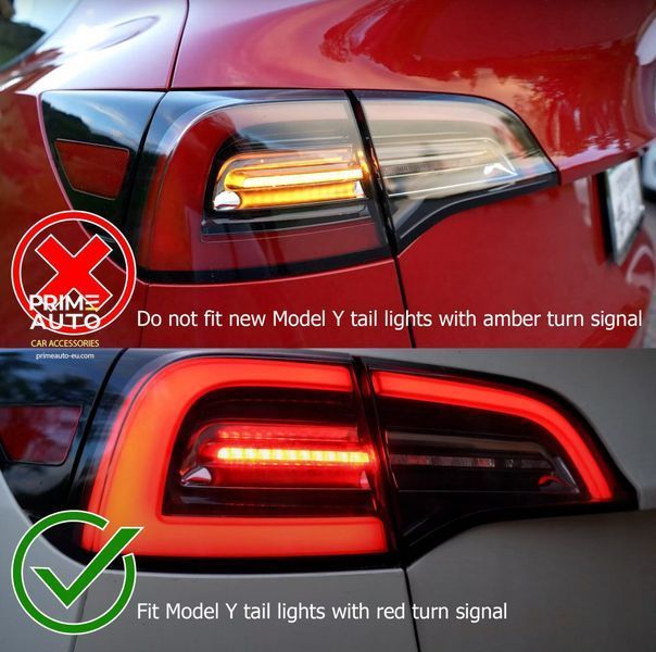 Задние фонари Tesla Model Y 2020-2022 LED PRO серия красные AlphaRex 601020 601020 фото