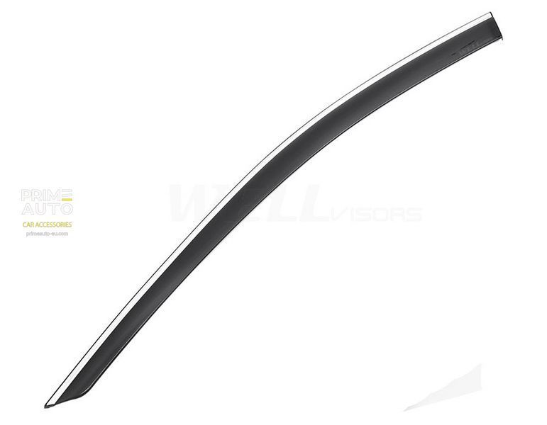Window Deflectors 4pcs Set with Chrome Trim Toyota Camry 2025+ Wellvisors 3-847TY083