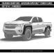 Fender Flares Chevrolet Colorado 2016-2020 black AIR DESIGN GM25D31