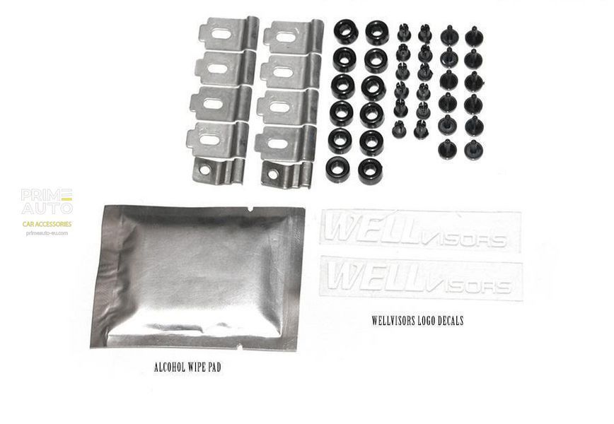 Owiewki do szyb samochodowych num 4 szt z chromowaną odlewanie BMW X3 2011 - 2017 Wellvisors 3-847BM010