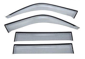 Window Deflectors 4pcs Set With Black Trim Toyota Land Cruiser 1991-1997 Wellvisors 3-847TY018