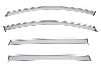 Window Deflectors 4pcs Set with Chrome Trim Infiniti QX30 2017-2018 Wellvisors 3-847IN011