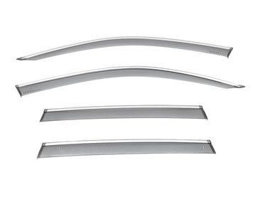 Window Deflectors 4pcs Set with Chrome Trim BMW X3 2018-2025 Wellvisors 3-847BM018